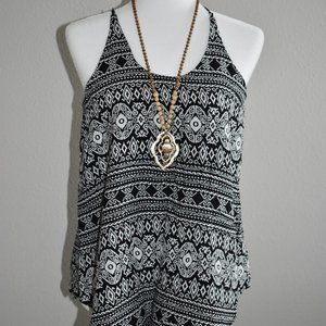 A. Byer Boho-Chic Black Top Sz M